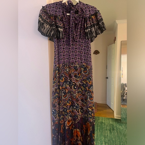 Anna Sui Silk Cape Maxi Dress - Picture 3 of 6